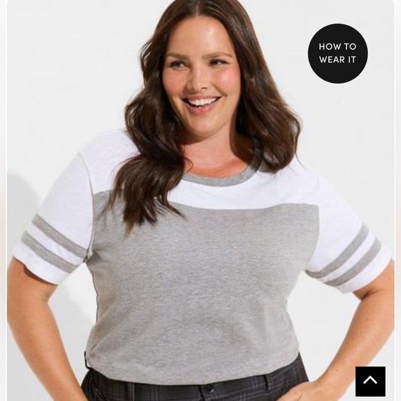 NWT! Super soft torrid varsity style tee. 0 - Picture 4 of 6